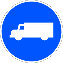 R-406 - Road for trucks and vans road sign