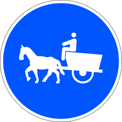 R-408 - Road for animal-drawn vehicles road sign