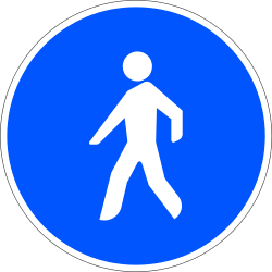 R-410 - Road for pedestrians road sign