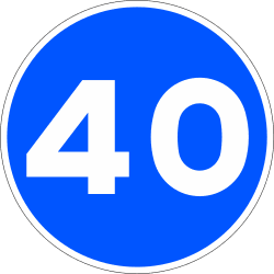 R-411 - Minimum speed limit road sign