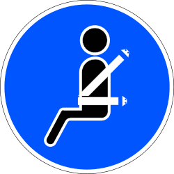 R-417 - Mandatory use of seat belts road sign