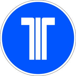 R-418 - Exclusive lane for vehicles equipped with operational electronic tolling equipment. Mandatory electronic toll road sign