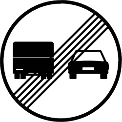 R-503 - End of no overtaking for trucks road sign