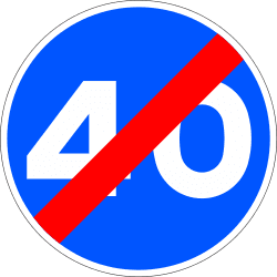 R-506 - End of minimum speed limit road sign