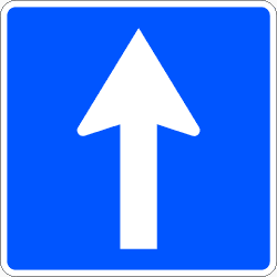 S-11 - One-way road road sign