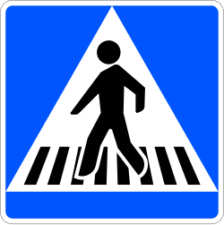 S-13 - Pedestrian crossing road sign