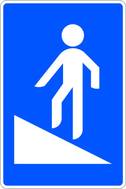 S-14c - Pedestrian ramp road sign