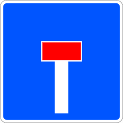 S-15a - Dead end road sign