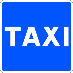 S-18 - Reserved place for taxis road sign