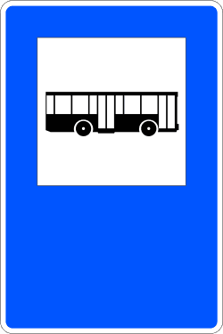 S-19 - Bus stop road sign