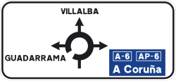 S-200 - Roundabout pre-signaling road sign