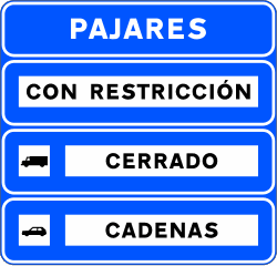 S-21 - Transitability on a section or mountain road road sign