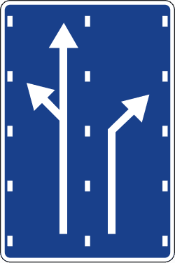S-260 - Lane pre-signaling road sign