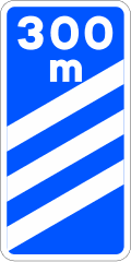 S-26a - Countdown beacon (300 m) road sign