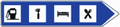 S-347 - Destination signs for immediate exit to a zone, area or service road, with shared exit to a highway or dual carriageway road sign