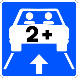 S-51b - High-occupancy Vehicle Lane road sign