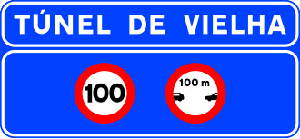 S-533 - Tunnel Location Sign on a Motorway or Dual Carriageway with Specific Traffic Obligations road sign