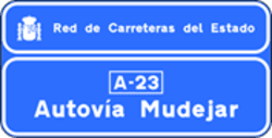 S-562 - Cartel institucional en motorway o dual carriageway road sign