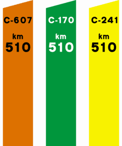 S-575 - Miriametric marker road sign