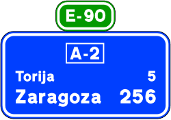 S-602 - Confirmation of towns on a highway or dual carriageway road sign