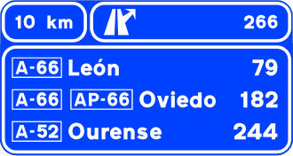 S-603 - Supplementary Confirmation Sign with Advance Exit Information road sign