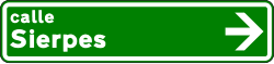 S-700 - Places on the urban road network road sign