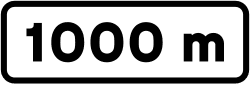 S-800 - Distance to the beginning of the danger or prescription road sign