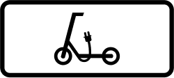 S-880e - Signaling application to electric scooters road sign
