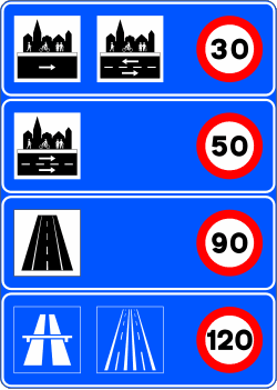 S-940 - General speed limit in Spain road sign