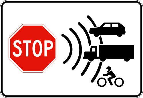 S-991d - Control de STOP road sign