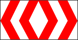 TB-3 - Wide directional double panel road sign