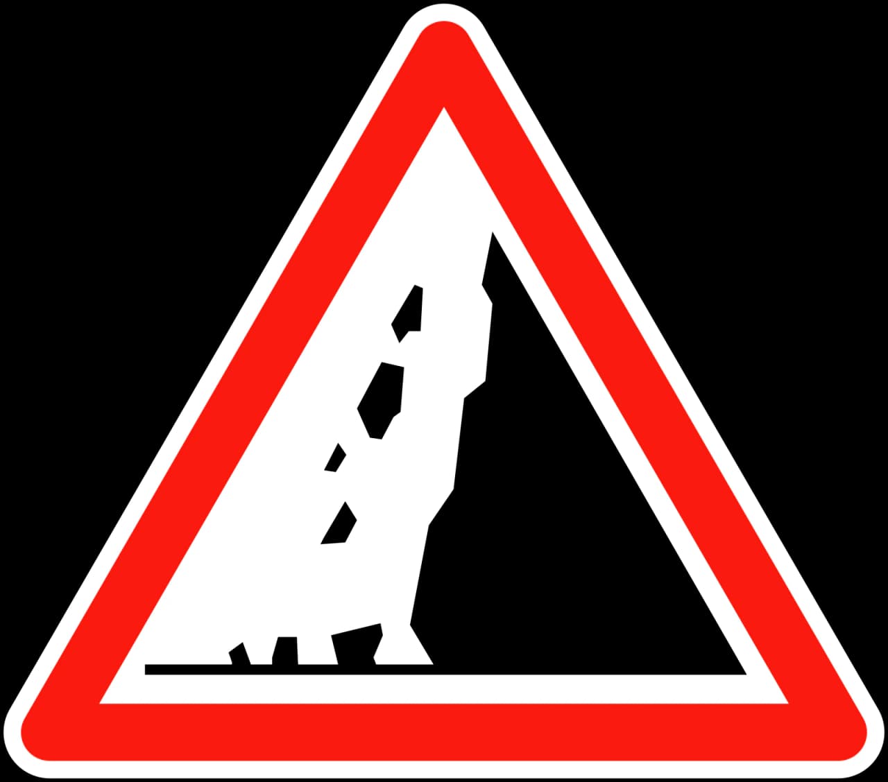 A19 - Steinschlaggefahr Verkehrsschild