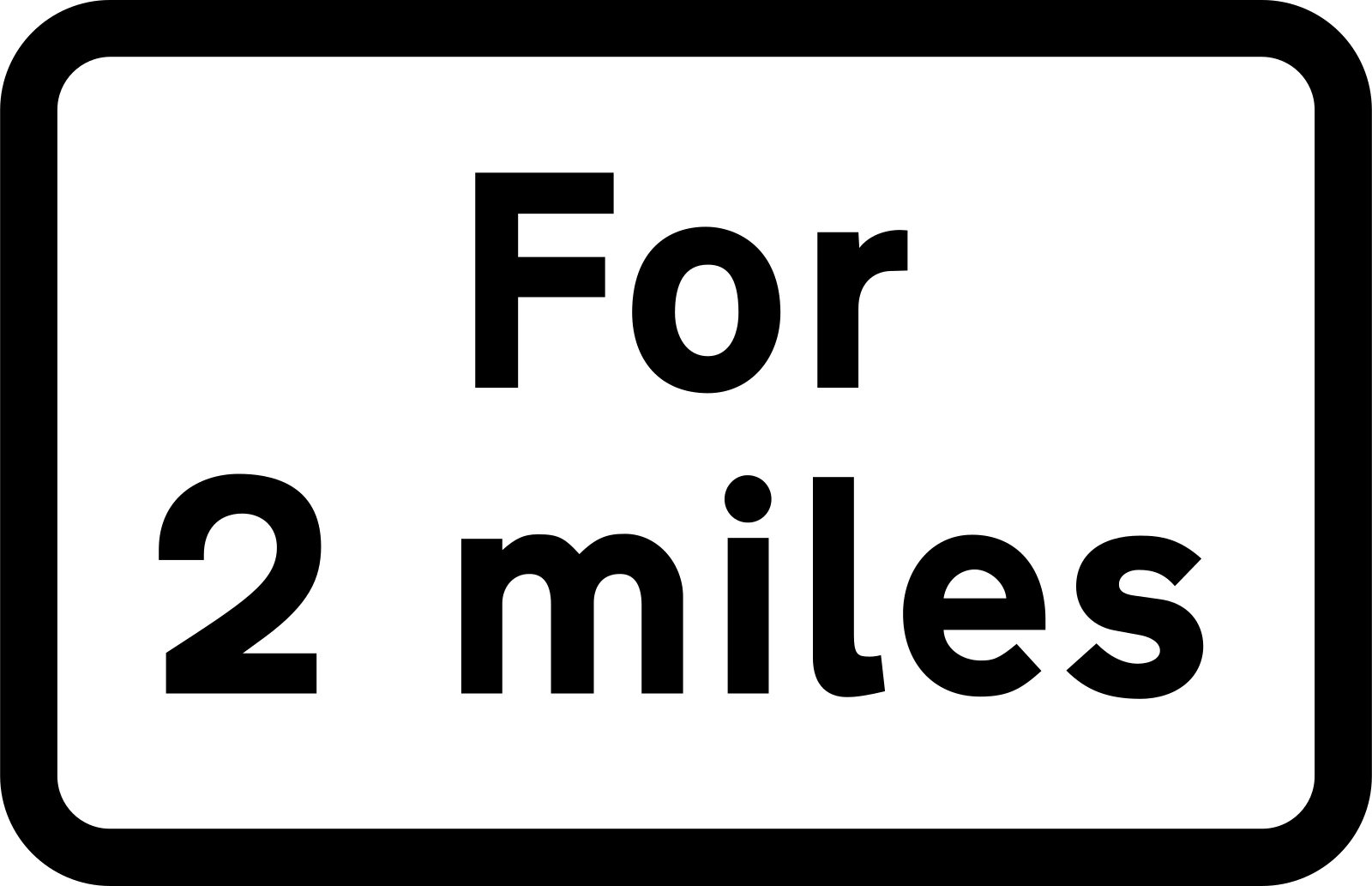 570 - Distance over which hazard extends road sign