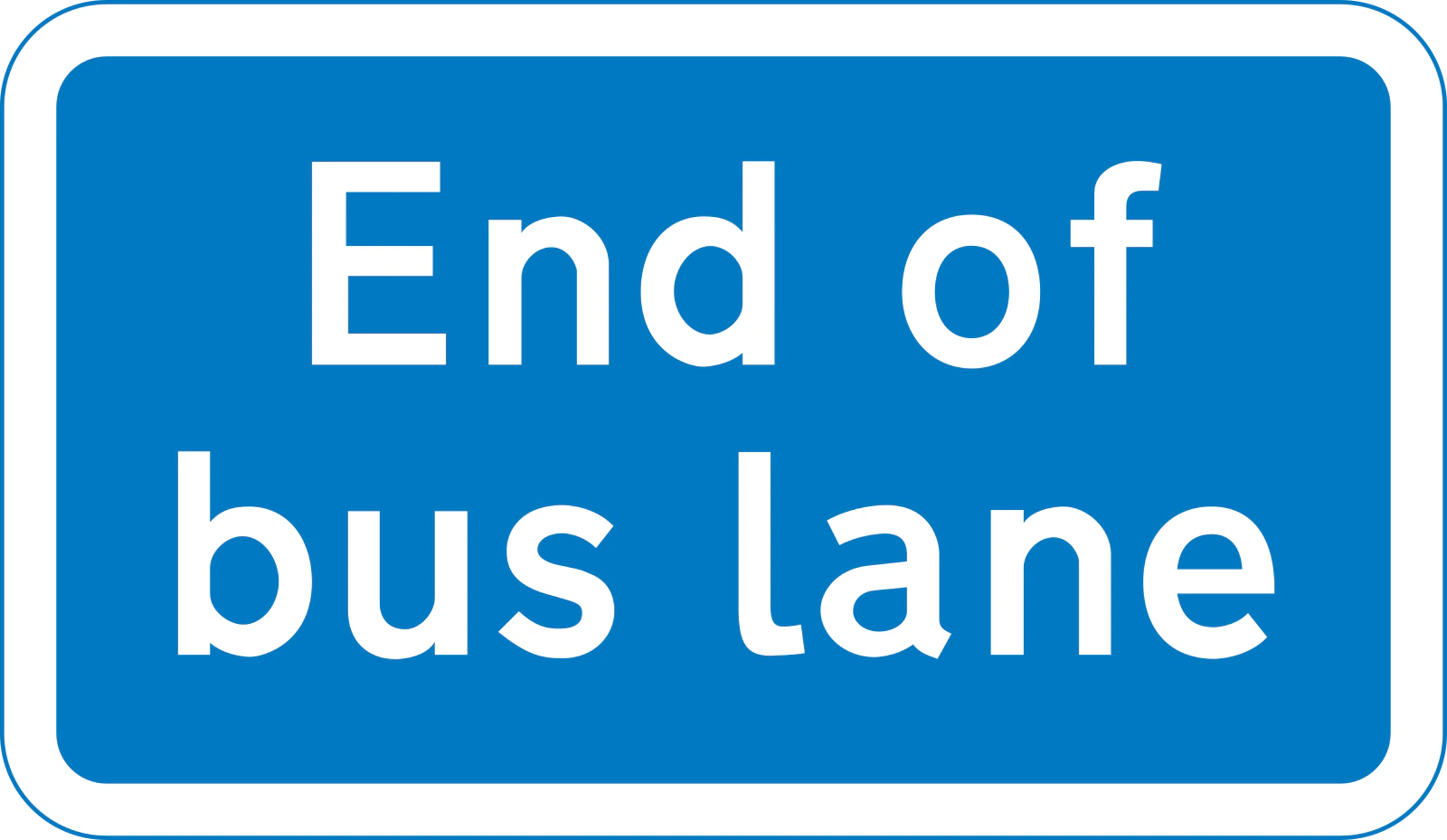 964 - End of bus lane road sign
