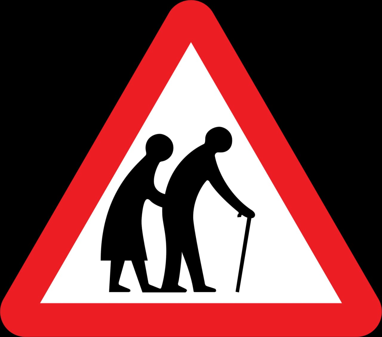 544.2 - Frail pedestrians likely to cross road sign