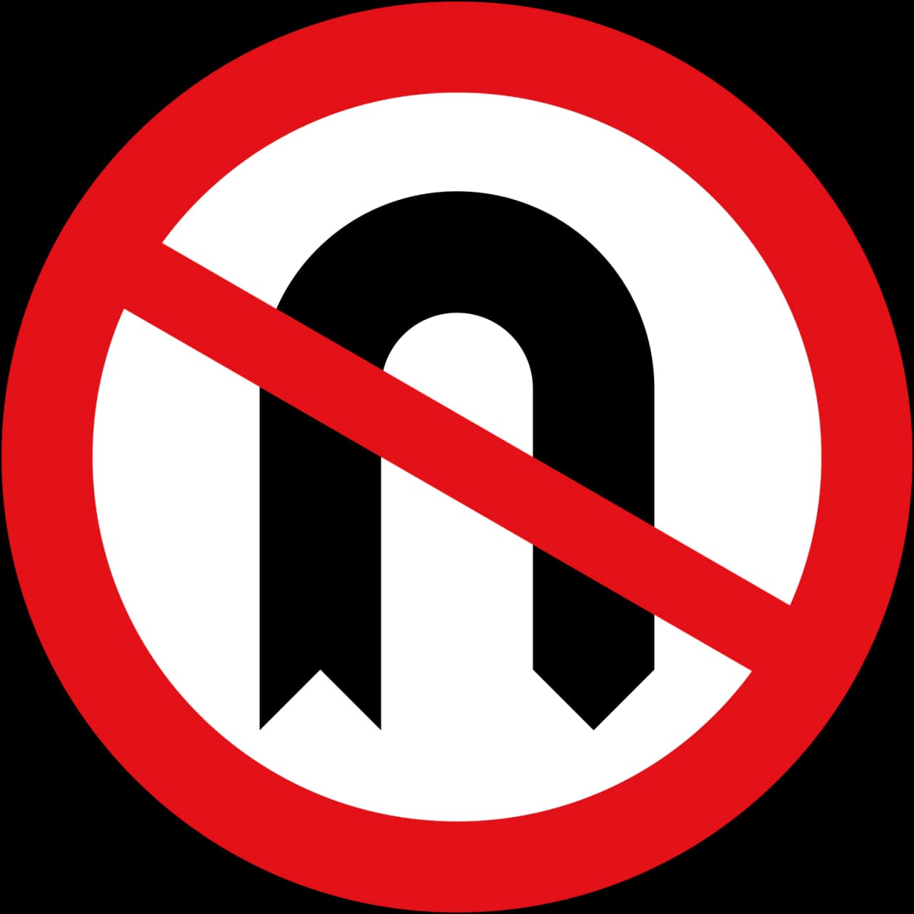 614 - No U-turns for vehicular traffic road sign