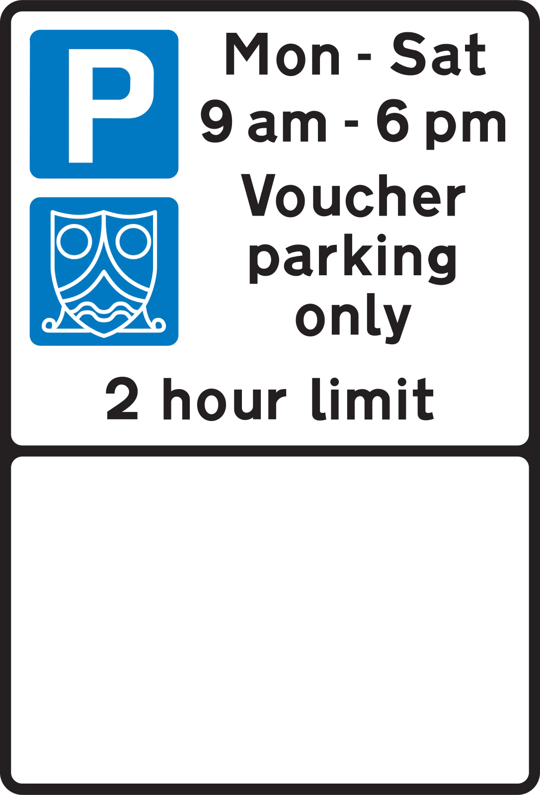 660.5 - Parking place reserved for voucher parking during the period indicated road sign