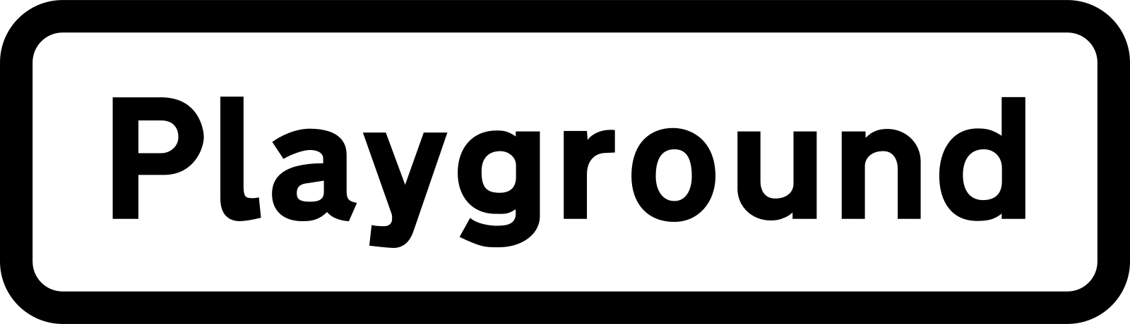 547.2 - Playground plate used with the children sign road sign