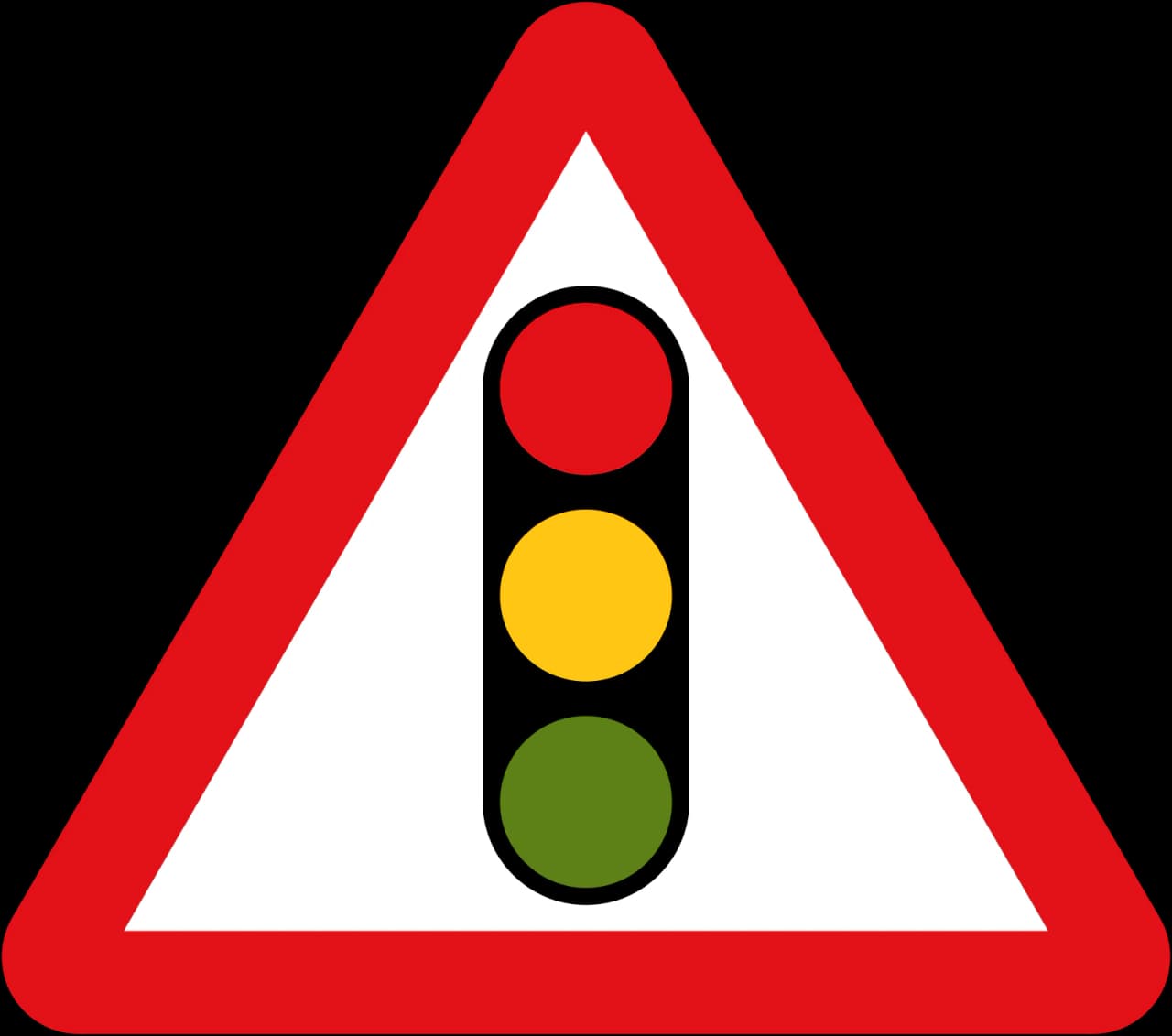 543 - Traffic signals ahead road sign