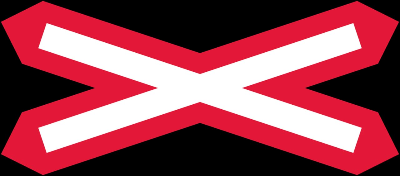 774 - Single track level crossings without gates or barriers road sign