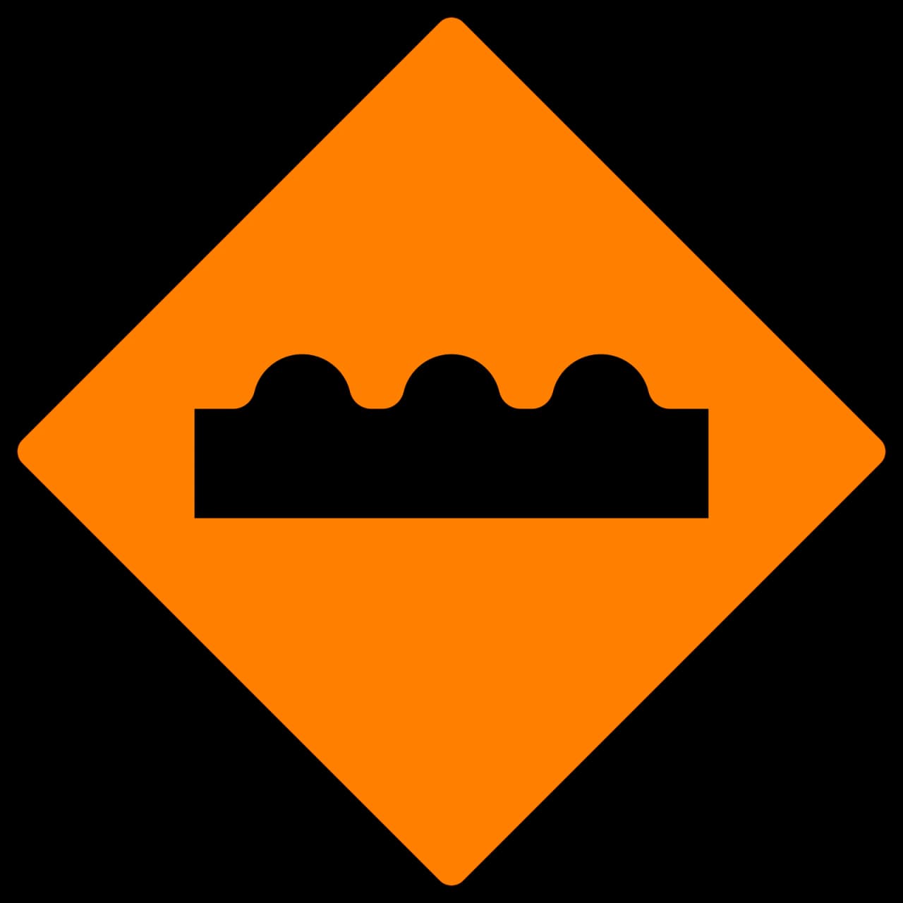 WK-071 - Panneau routier Surface Irrégulière