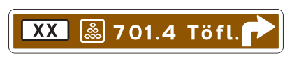 701.4 - Text Panel for Tourist Route Confirmation Sign road sign