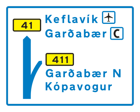 703.1 - Straight-Ahead Local Direction Sign road sign