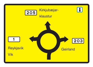 703.3 - Diagrammatic Roundabout Direction Sign road sign