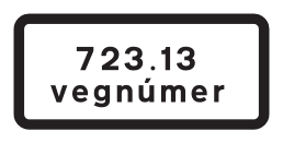 723.13 - Text Panel for White Road Number Sign road sign