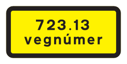 723.13 - Text Panel for Yellow Road Number Sign road sign