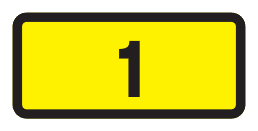 723.13 - Yellow Road Number Sign road sign