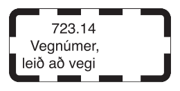 723.14 - Text Panel for Route-to-Road Number Sign road sign