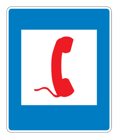 760.5 - Emergency Phone Or Walkie-talkie road sign