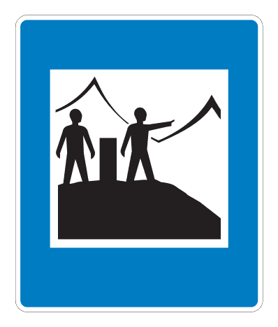 E02.65 - A View With A Binocular road sign